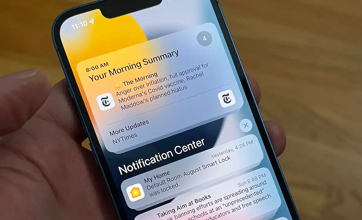 Push notifications on an iPhone